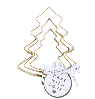 Gold Cookie Cutter Set of 3