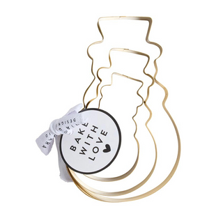 Gold Cookie Cutter Set of 3