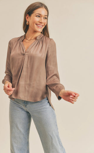 Lindsey Blouse - Mocha