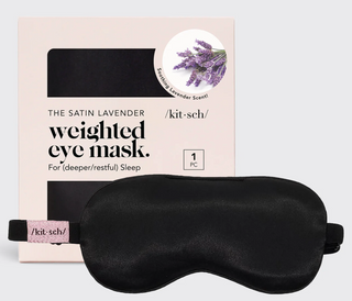 The Lavender Weighted Satin Eye Mask