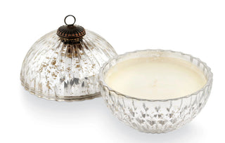 Winter White Glass Mercury Candle Ornament