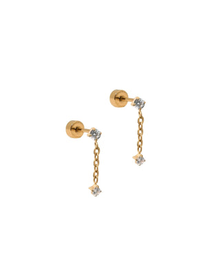 Holland Gold Screwback Stud Earrings //LinnyCo