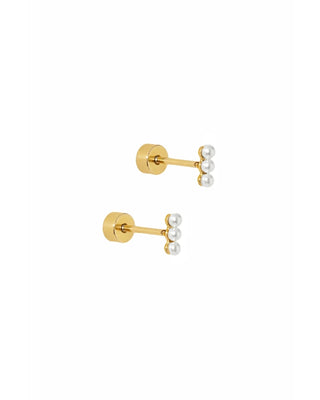 Janie Pearl Screwback Stud Earrings // LinnyCo