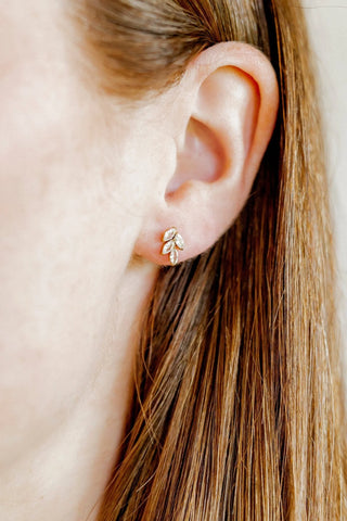 Laurel Gold Screwback Stud Earrings // LinnyCo