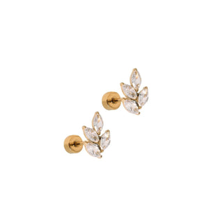 Laurel Gold Screwback Stud Earrings // LinnyCo