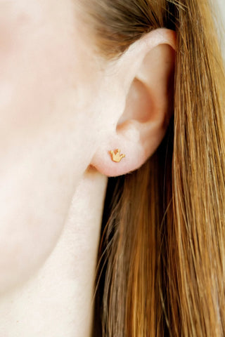 Princess Gold Screwback Earring Stud // Linny Co