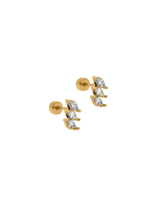 Sierra CZ Gold Screwback Earring Stud // LinnyCo