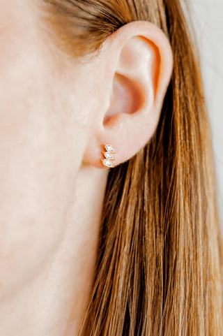 Sierra CZ Gold Screwback Earring Stud // LinnyCo
