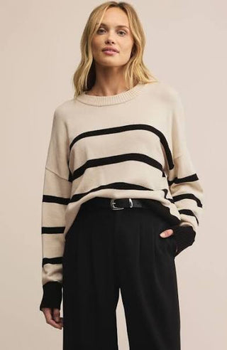 Jordane Striped Sweater / Light Oatmeal Heather / Z Supply