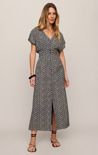 Sanna Iris Floral Midi Dress - Eclipse // Z Supply