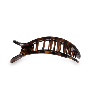 Tortoise Medium Flat Round Hair Clip - Televise