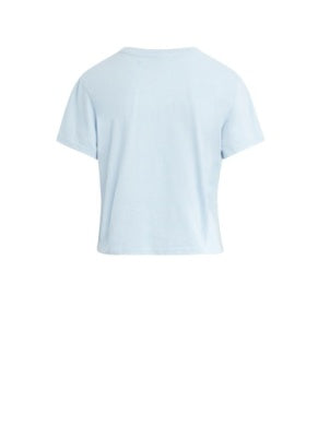 The Cropped Collegiate Tee - Baby Blue // Favorite Daughter
