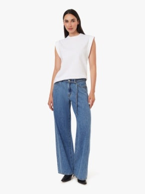 Brynn Self Tie Wide Leg Jean - Stinson