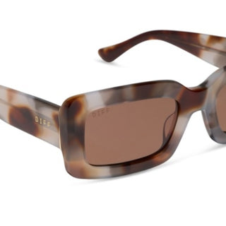 DIFF Indy Dove Tortoise + Brown Sunglasses