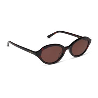 DIFF Julia Cedar Tortoise + Brown Sunglasses