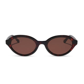 DIFF Julia Cedar Tortoise + Brown Sunglasses