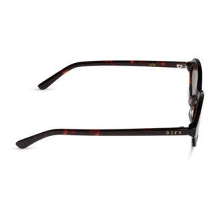 DIFF Julia Cedar Tortoise + Brown Sunglasses