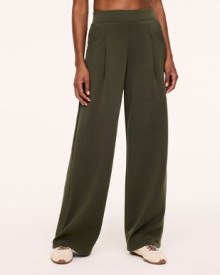 Spanx AirEssentials Wide Leg Pleated Trouser - Monstera