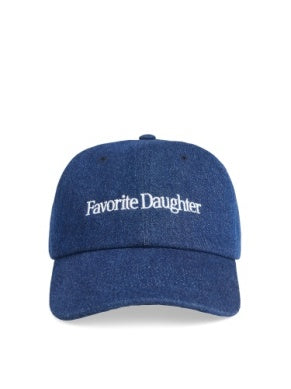 The Washed Denim Baseball Cap - Dark Wash // Favorite Daughter