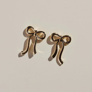 Gold Vintage Bow Studs