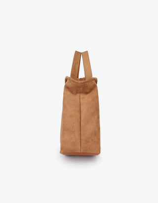 Witt Satchel Faux Suede Camel Purse