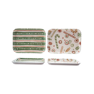 Christmas Melamine Tray w/ Pattern