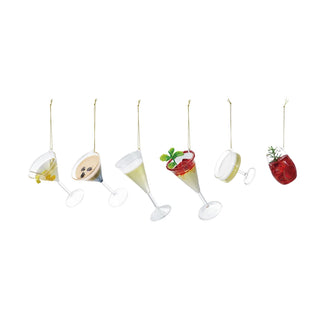 Glass Cocktail Ornaments