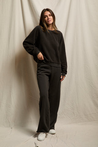 Marley Inside Out Fleece Pants Vintage Black // Perfect White Tee