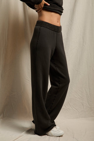 Marley Inside Out Fleece Pants Vintage Black // Perfect White Tee