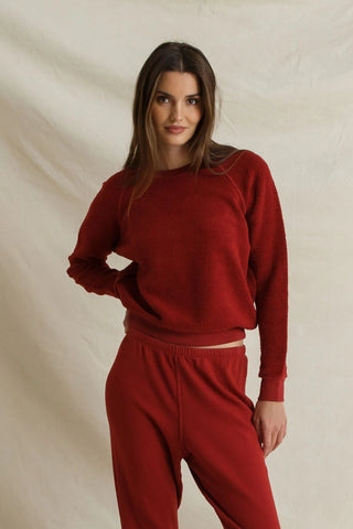 Ziggy Regular Fit Sweatshirt - Ruby Red // Perfect White Tee