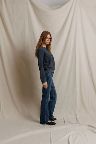 Ziggy Reverse Cotton Fleece Sweatshirt - Turbulence