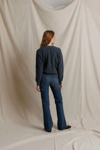 Ziggy Reverse Cotton Fleece Sweatshirt - Turbulence